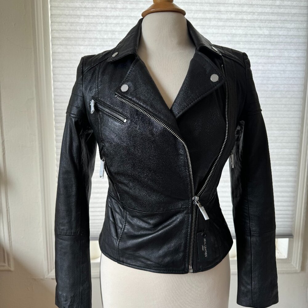 Barney's Originals Clara Leather Jacket - Size 8